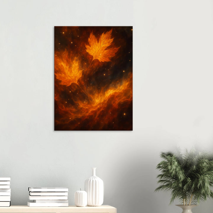 Nebula Harvest – Wenn Sterne den Herbst berühren - Simpls space print-Print Material