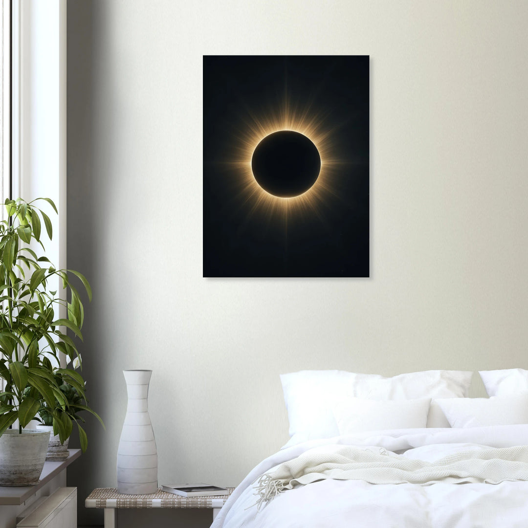 Eclipse Halo – Der goldene Moment zwischen Licht und Schatten - Simpls space print-Print Material