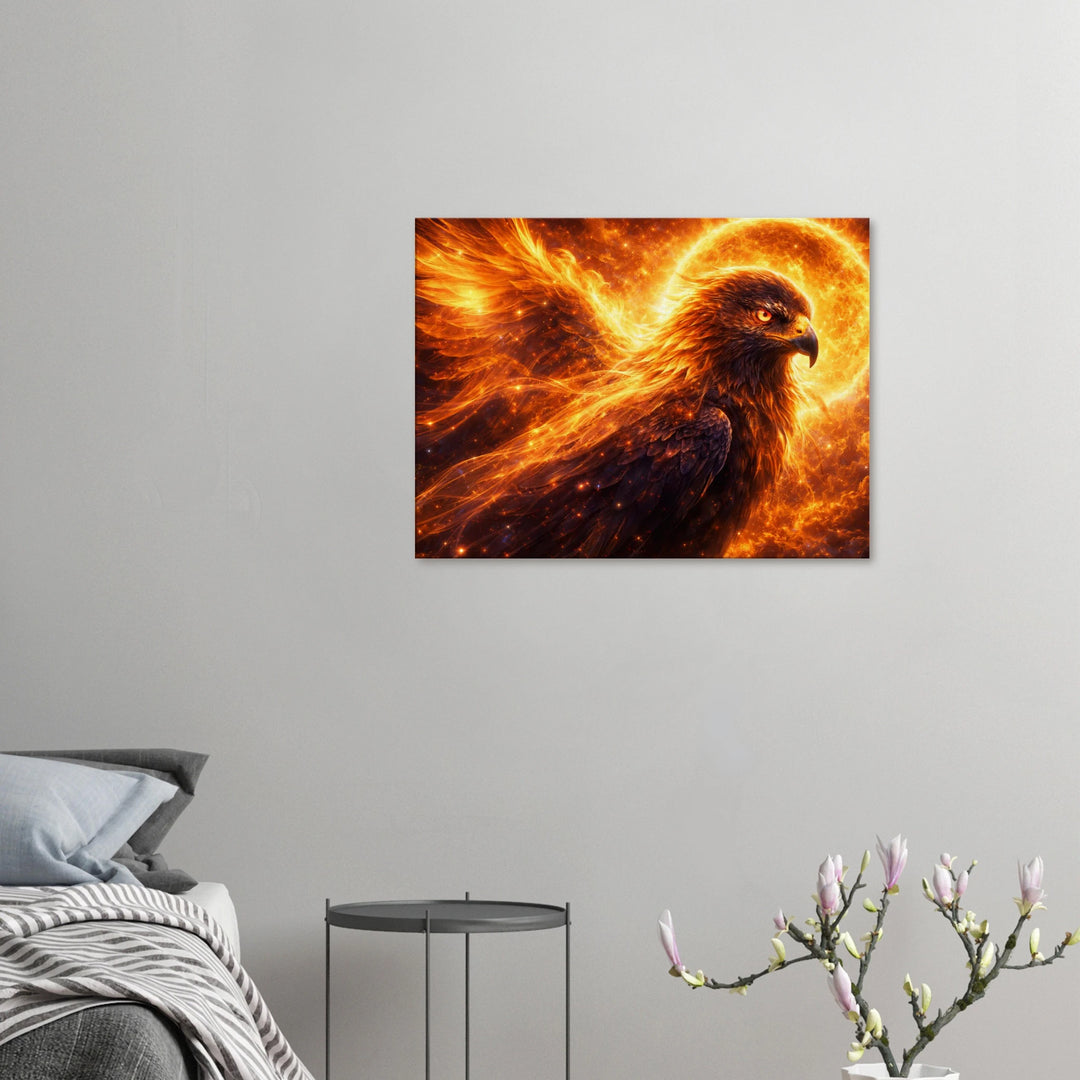 Solar Feather – Der Aufstieg aus Licht und innerem Feuer - Simpls space print-Print Material