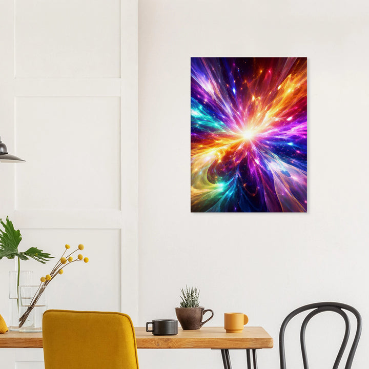 Prismatic Collapse – Wo Farben zu purem Licht explodieren - Simpls space print-Print Material