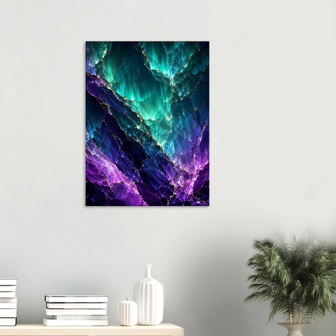 Aurora Fracture – Wo Licht durch Tiefe bricht - Simpls space print-Print Material