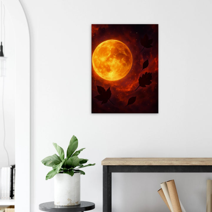 Harvest Moonfall – Wenn der Mond den Herbst küsst - Simpls space print-Print Material