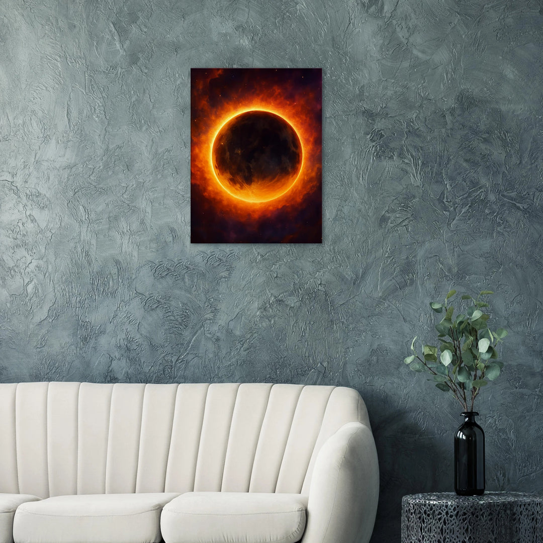 Autumn Eclipse – Wenn die Dunkelheit leuchtet - Simpls space print-Print Material