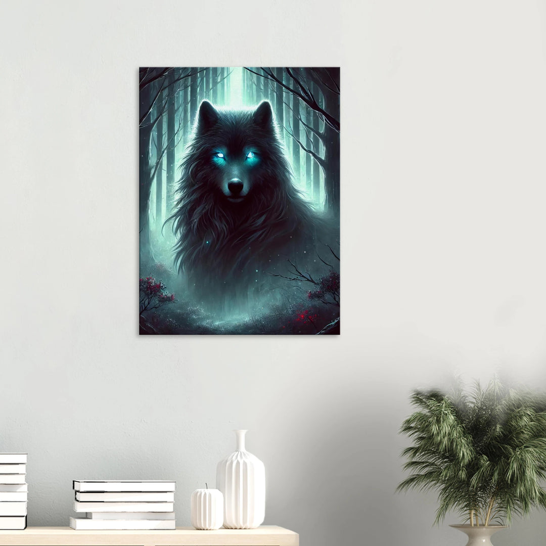 Foggy Wolf – Wächter deiner inneren Wildnis - Simpls space print-Print Material