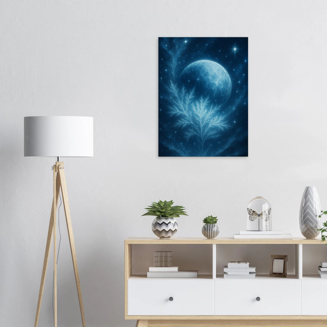 Stellar Winter – Wenn der Kosmos in Eisblüten träumt - Simpls space print-Print Material