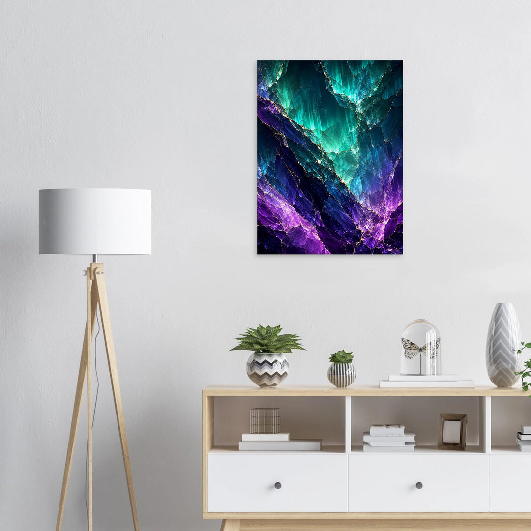 Aurora Fracture – Wo Licht durch Tiefe bricht - Simpls space print-Print Material