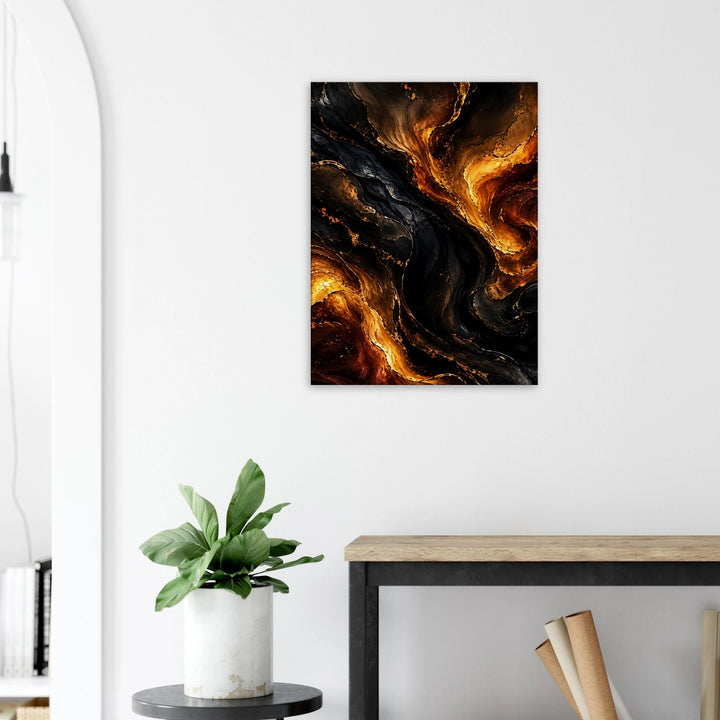 Molten Reverie – Wo Feuer zur fließenden Eleganz wird - Simpls space print-Print Material