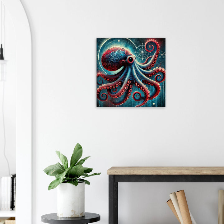 Octopus – Wächter der Tiefe, Tänzer des Unbekannten - Simpls space print-Print Material