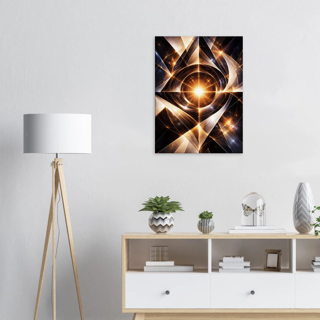 Geometra – Das leuchtende Zentrum deiner Ausrichtung - Simpls space print - Print Material