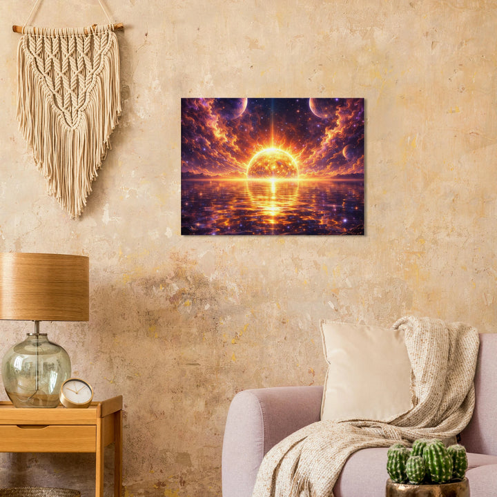 Solar Mirage – Strahlende Weite für moderne Wohnräume - Simpls space print-Print Material