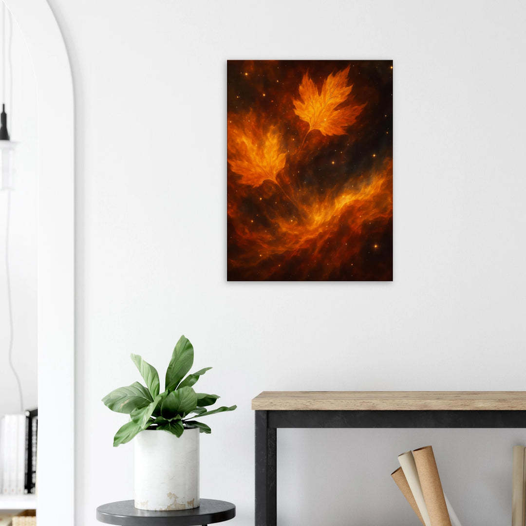 Nebula Harvest – Wenn Sterne den Herbst berühren - Simpls space print-Print Material