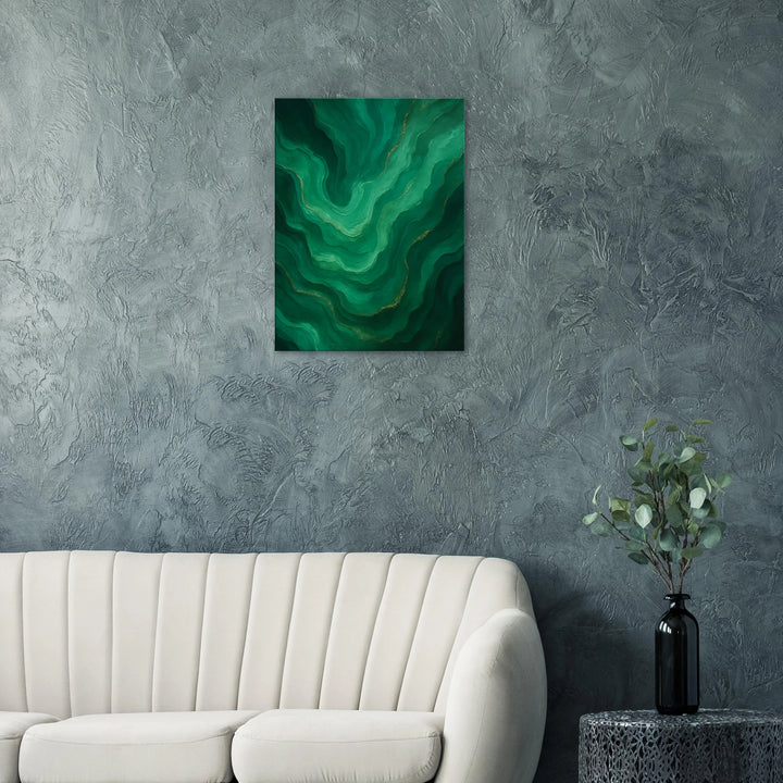 Emerald Vortex – der grüne Sog der inneren Stille - Simpls space print-Print Material