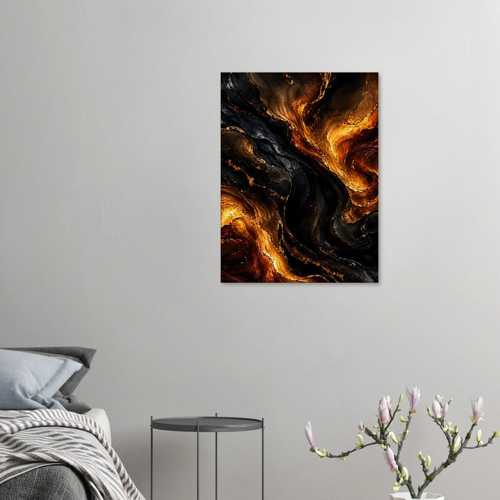 Molten Reverie – Wo Feuer zur fließenden Eleganz wird - Simpls space print-Print Material