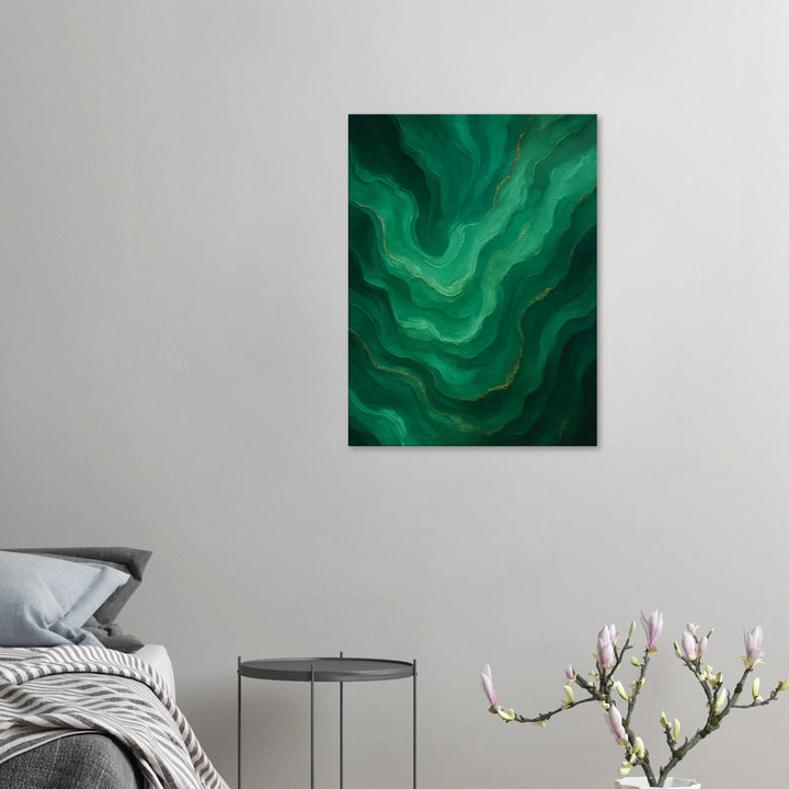 Emerald Vortex – der grüne Sog der inneren Stille - Simpls space print-Print Material