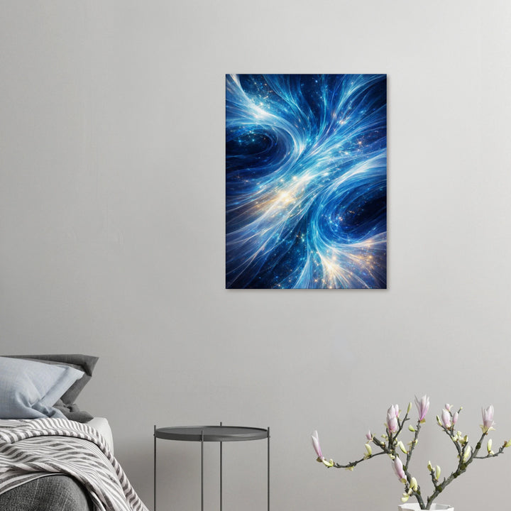 Sapphire Twist – Der ruhige Sog der Tiefe - Simpls space print - Print Material