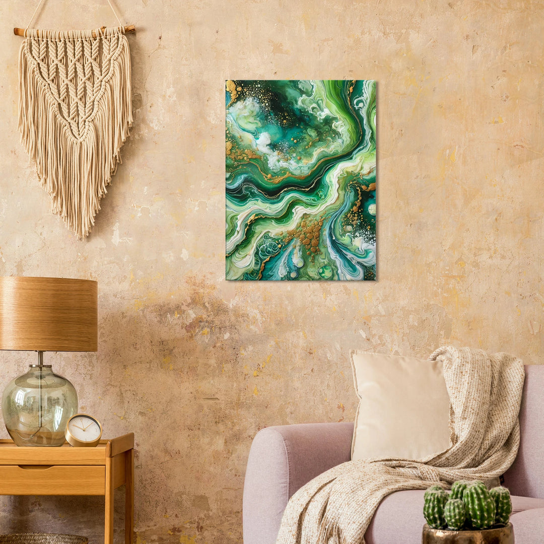 Goldengreen – Wo Leben fließt und Licht sich verliert - Simpls space print-Print Material