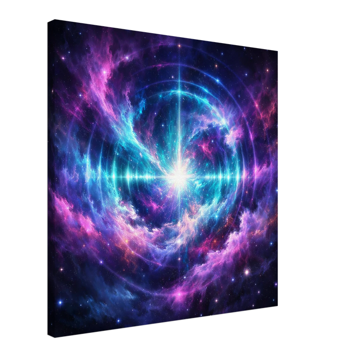 Echo Nebula – Leuchtende Tiefe für moderne Wohnräume - Simpls space print - Print Material