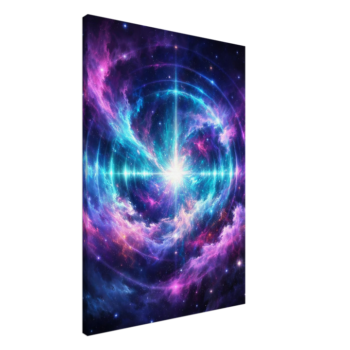 Echo Nebula – Leuchtende Tiefe für moderne Wohnräume - Simpls space print - Print Material