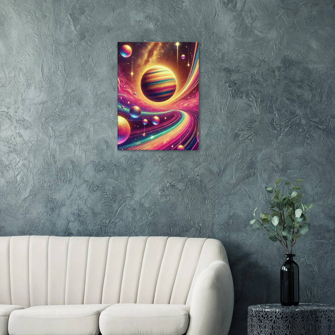 Trippy Space – Der Tanz der Farben im grenzenlosen All - Simpls space print-Print Material