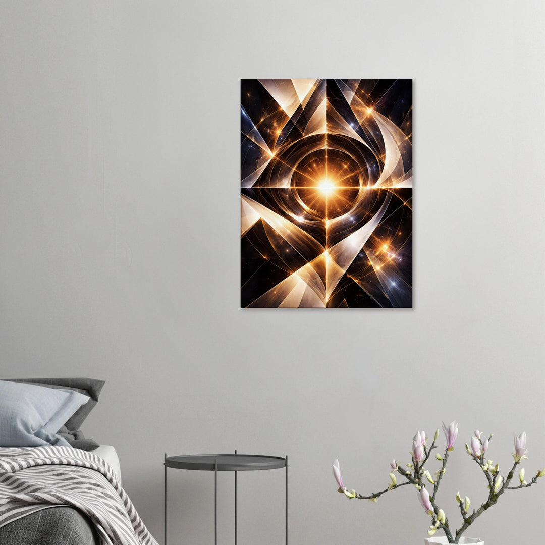 Geometra – Das leuchtende Zentrum deiner Ausrichtung - Simpls space print - Print Material