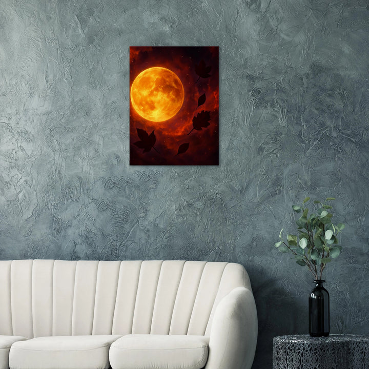 Harvest Moonfall – Wenn der Mond den Herbst küsst - Simpls space print-Print Material