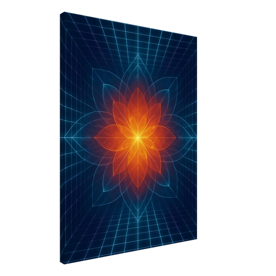 Hypergrid Bloom - Simpls space print - Print Material