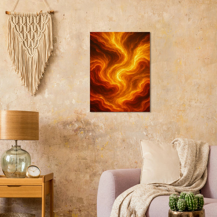 Molten Mirage – Das fließende Herz aus Feuer - Simpls space print-Print Material