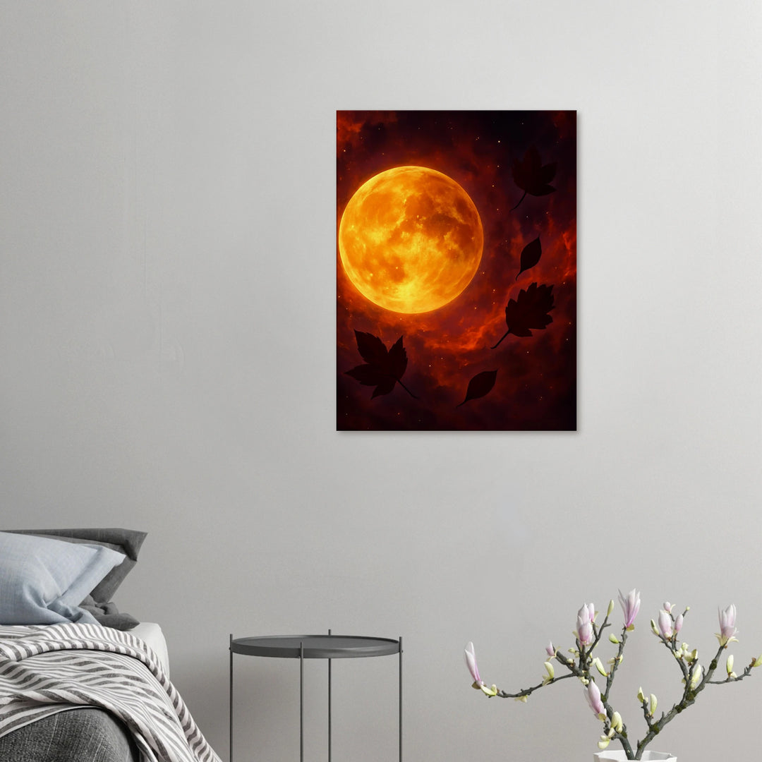 Harvest Moonfall – Wenn der Mond den Herbst küsst - Simpls space print-Print Material